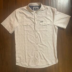 Stockyard supply co men’s button up shirt short sleeve medium bluebonnet pearl